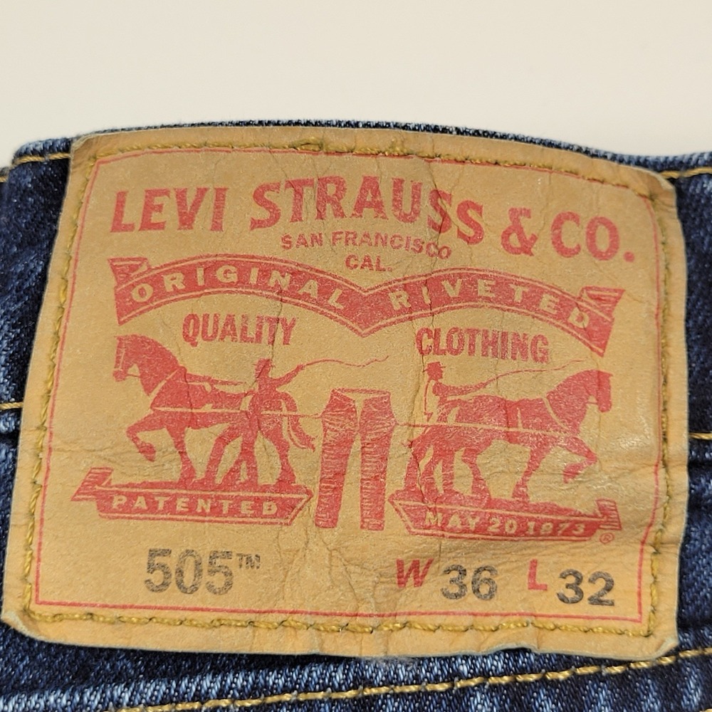 Levi's Men's Jeans 505 Size 36x32 Blue - Picture 7 of 8